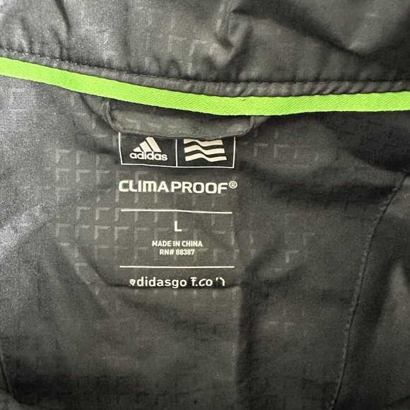 Adidas Windbreaker Mens Size Large Pullover Black Notre Dame ClimaProof 1/4 Zip - Picture 7 of 10